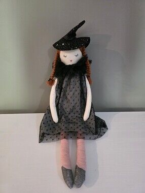 Mon Ami French Luxury Witch Halloween Doll Plush Toy in Black